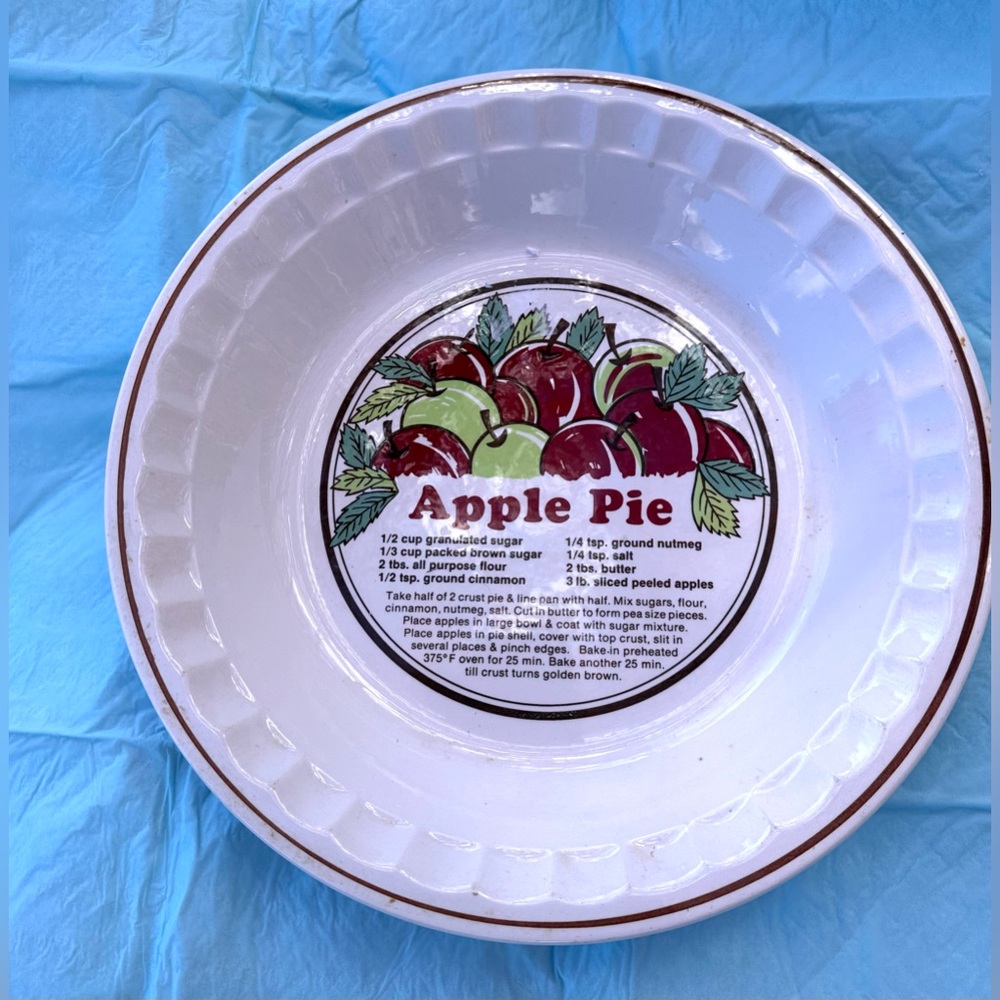 Thanksgiving Apple Pie Recipe Dish Sunnycraft Deep Dish Pie Baker Pie Pan 11”